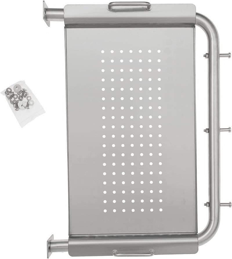 BBQ-PLUS Stainless Steel Grill Side Shelf for Pit Boss 700/820/1000 Series Pellet Grills, Grill Shelf Attachment with Serving Tray, Pellet Grill Accessories for Pit Boss - Image 1